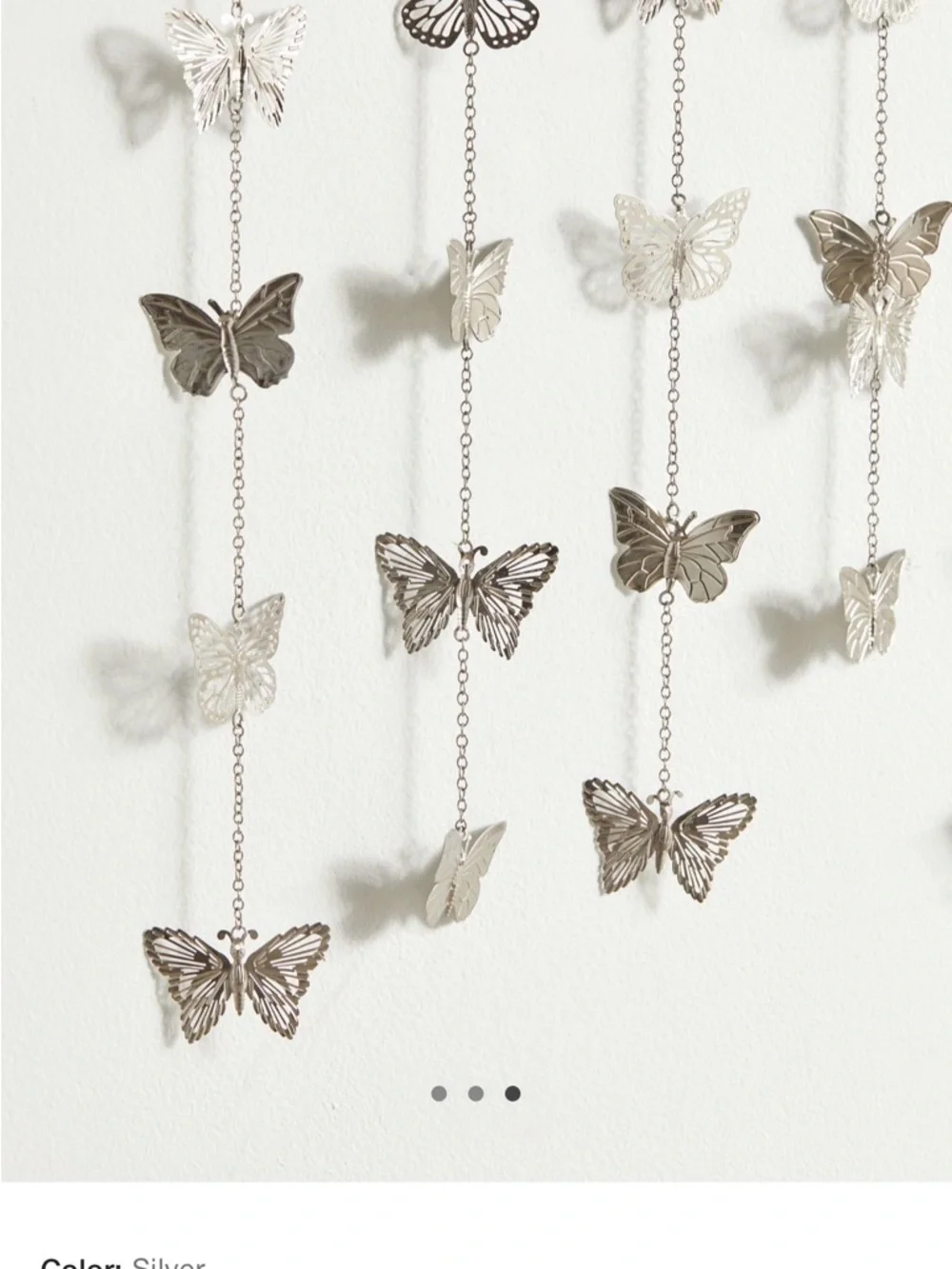🦋🩶 Urban Outfitters silver Butterfly Hanging Tapestry